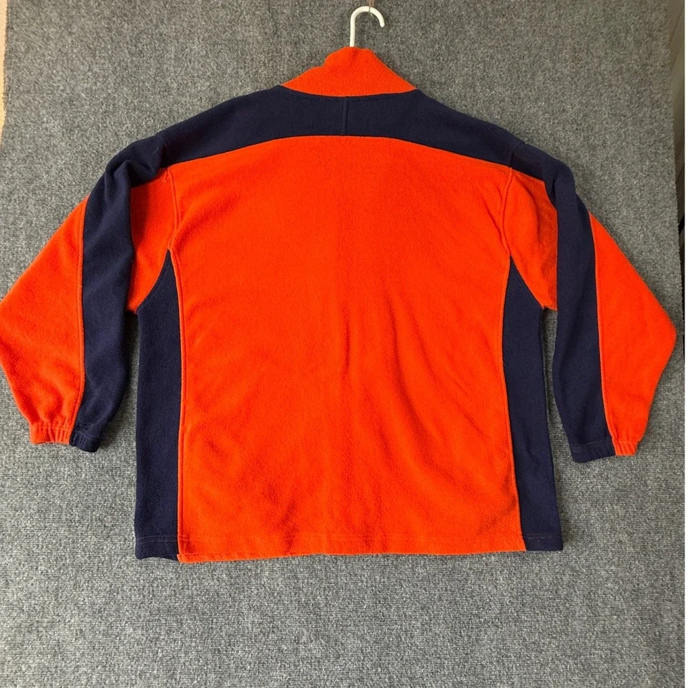Starter Clemson Tigers Mens 2XL Fleece Pullover Jacket Orange Blue‎